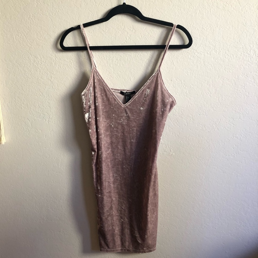 Velvet Thin Strap Mini Dress